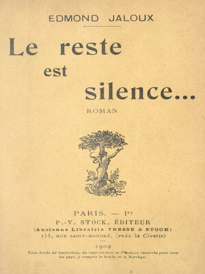 cover image of Le reste est silence...